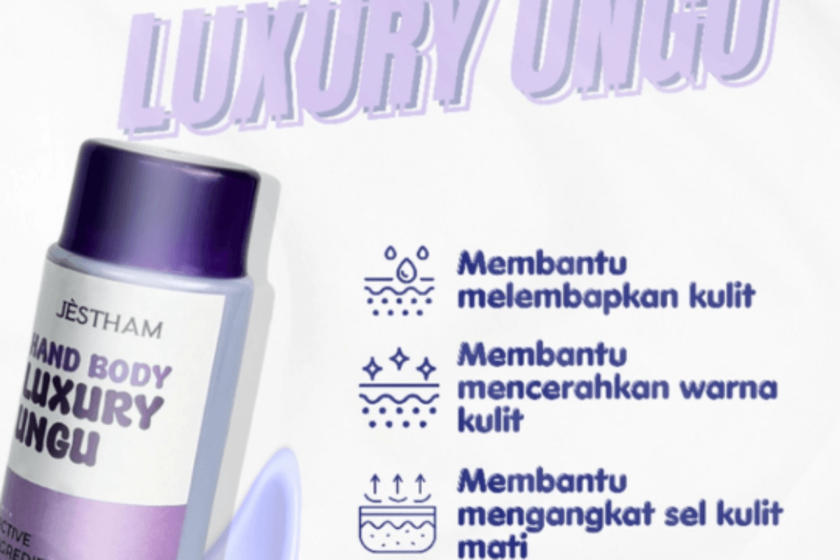 JÈSTHAM Hand Body Luxury Ungu: Solusi Cerah & Lembut dengan 9 Bahan Aktif Premium