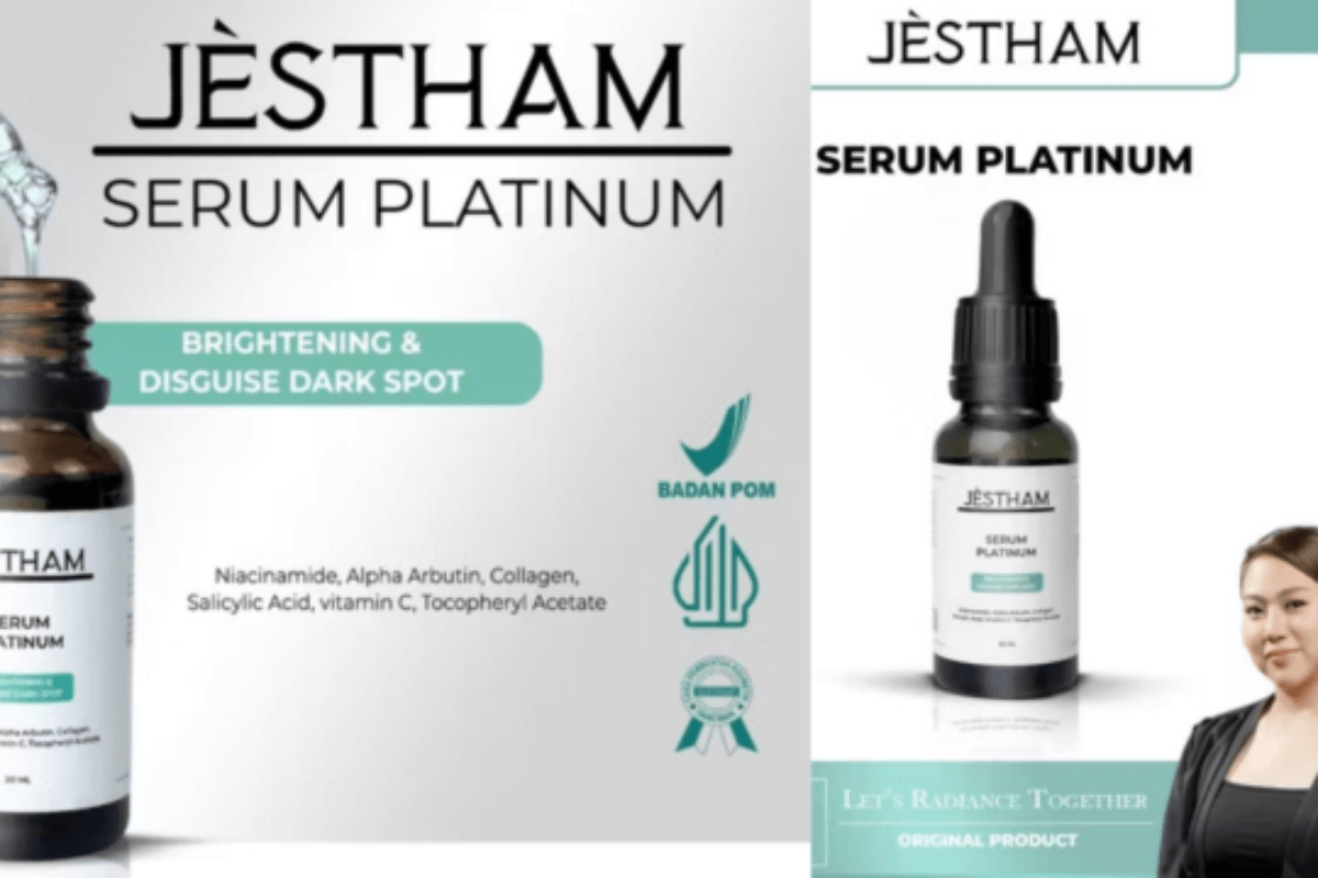 Punya flek wajah yang membandel dan kerutan? Yuk, glowing bersama JÈSTHAM Serum Platinum
