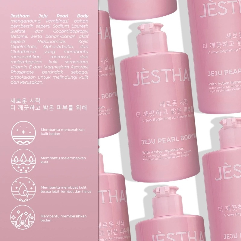 JÈSTHAM JEJU PEARL BODY WASH.