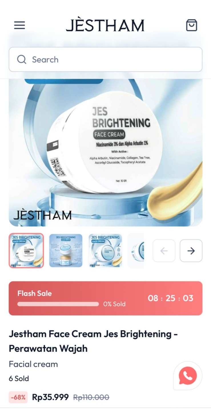 Produk Asli Yang Terdapat Pada Official Store JÈSTHAM