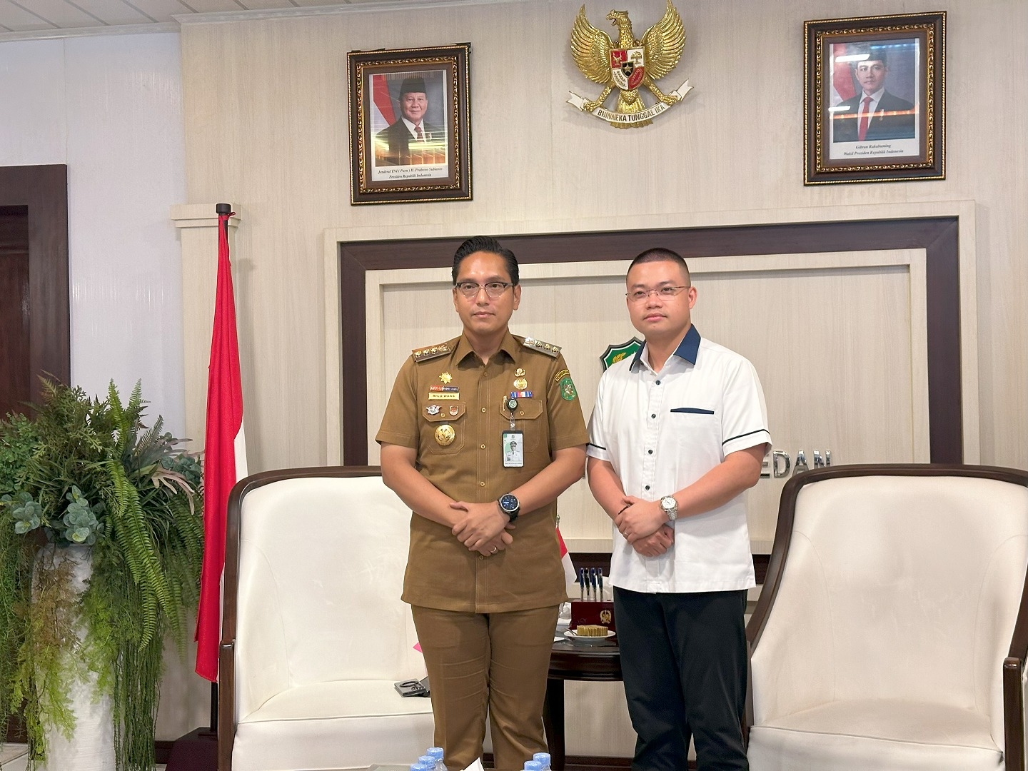 Medan Mayor Mr. Rico Waas and Thomas Iskandar