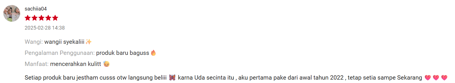 Source : Honest Review Custommer Shopee/Jestham Official Store
