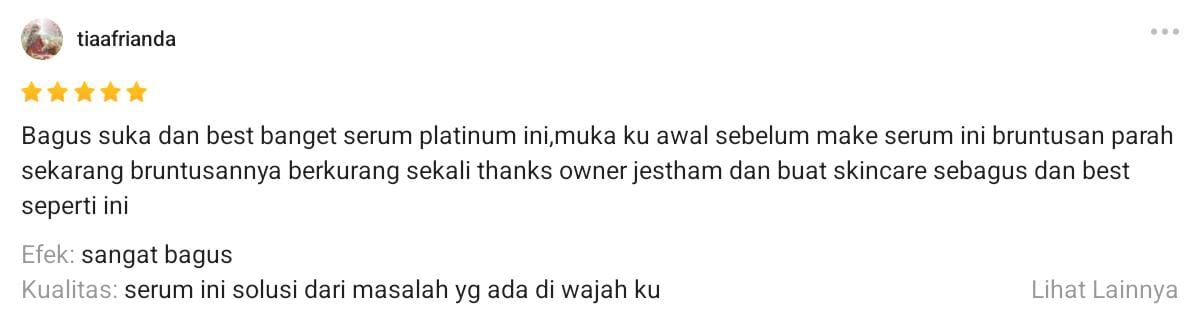 Source : Honest Review Custommer Shopee/Jestham Official Store