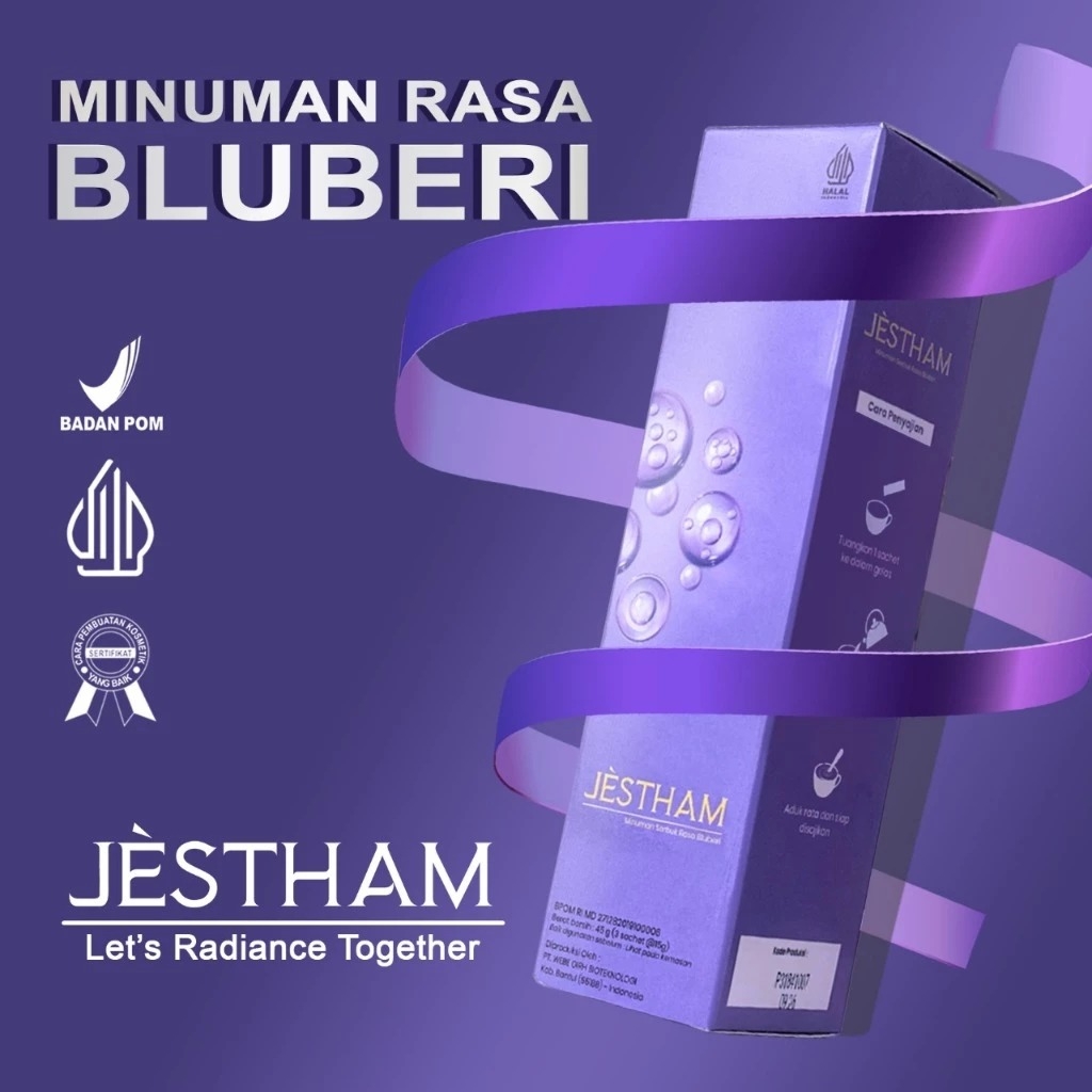JÈSTHAM Minuman Serbuk Rasa Bluberi