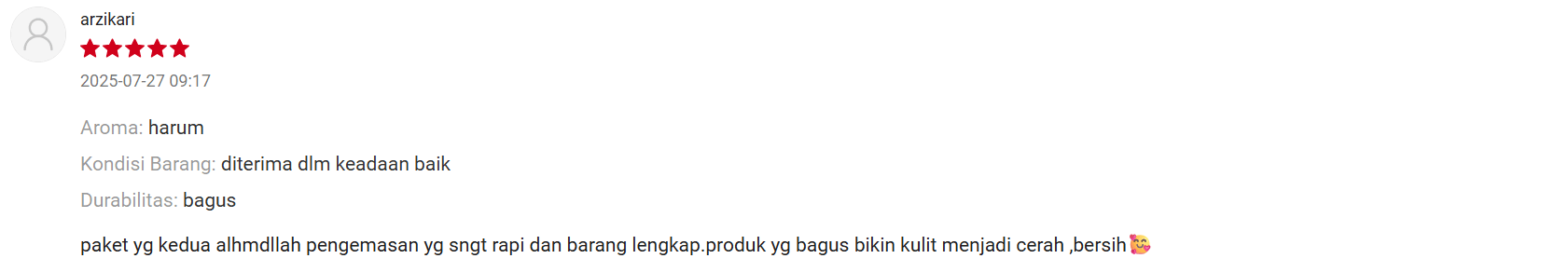  Source : Honest Review Customer Shopee/Jestham Official Store